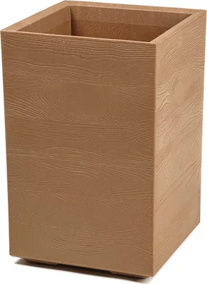 Image de HowHomely | Bac à plantes, 39,8 x 39,8 x 58,7 cm, marron - Haute qualité, pratique, pots de fleurs à roulettes