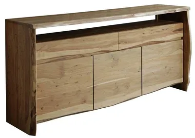 Image de MASSIVMOEBEL24 | Buffet 191x45 Acacia laqué Bois naturel PURE ACACIA #102