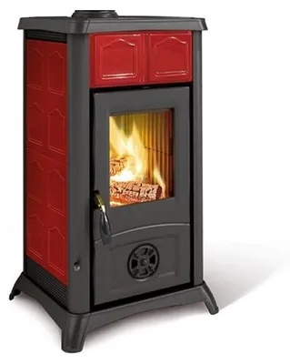 Immagine prodotto di Nordica Stufa a Legna Gemma Elegance Maiolica Bordeaux 6 kW 172 mc 46x49x84 cm