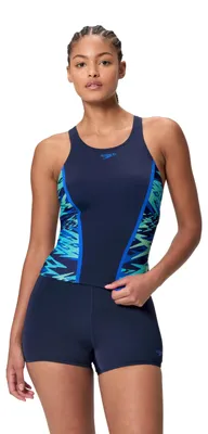 Produktbild von Speedo Hyperboom Splice Schwimm Tankini für Damen, Navy Blau, 30