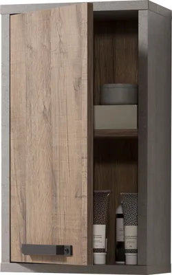 Produktbild von Hängeschrank - Betondekor - Aged Oak Nachbildung - 1 Tür