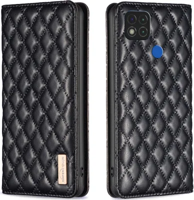 Produktbild von Redmi 10A Hülle, Elegant Bookstyle Flip Leder Kartenfächer Schutzhülle mit Ständer für Xiaomi Redmi 9C / Redmi 10A Schwarz