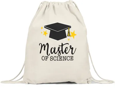 Produktbild von Master of Science Turnbeutel Gymsack Abschluss Geschenk Studium Absolvent Masterabschluss Studium Uni