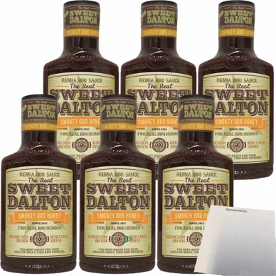 Produktbild von REMIA Sweet Dalton Smokey Honey Sauce 6er Pack (6x450ml Flasche) + usy Block + usy Block
