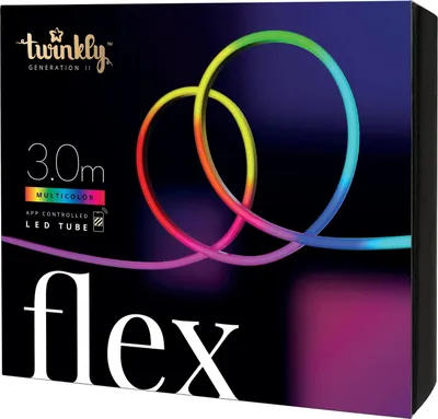 Obrázek produktu pro TWINKLY TWFL300STW-WEU Dekorativní osvětlení vnitřní, LED ohebná trubice, 300 RGB LED světel, délka 3 m, Bluetooth, WiFi, voděodolnost IP20