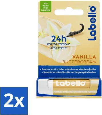 Produktbild von Labello Lippenbalsam Vanille-Buttercreme 4,8 gr - Vorteilspack - 2 Stücke