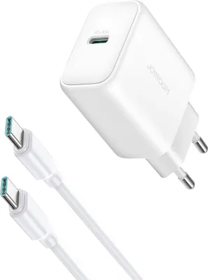 Image de Joyroom Wall Charger Usb-C Pd 30W With Usb-C Cable - White