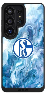 Produktbild von NIVOCASE Handyhülle für Samsung Galaxy S26 Ultra  Hülle NIVOpure Case Schwarz FC Schalke 04 Fanartikel Logo