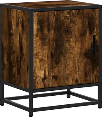 Produktbild von Nachttisch Räuchereiche 40x31x50 cm Holzwerkstoff und Metall