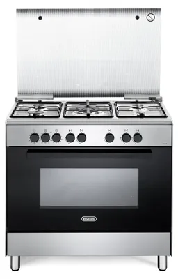 Immagine prodotto di De’Longhi FMX 96 SG, Cucina a libera installazione, Nero, Acciaio inossidabile, Girevoli, Acciaio inossidabile, Frontali, A gas