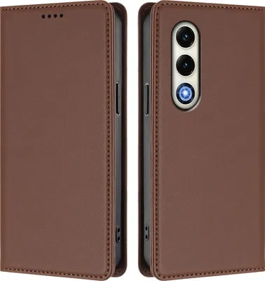 Image de Etui en cuir pour itel S25, étui magnétique en cuirPolyuréthaneavec support Marron