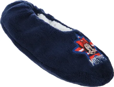 Produktbild von Minnie Mouse Winter Hausschuhe Pantoffeln Fleece warm gefüttert Gumminoppen        , Farbe:Blau, Größe:29/30 EU