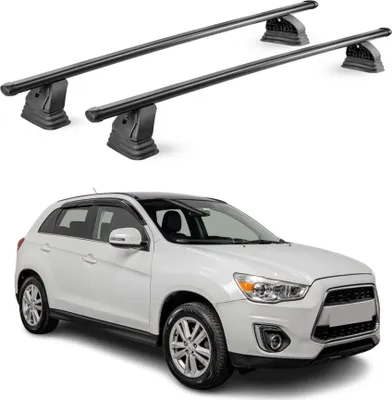 Image de Barres de toit transversales acier pour Mitsubishi ASX I 2010-2022 Noir 2Pcs