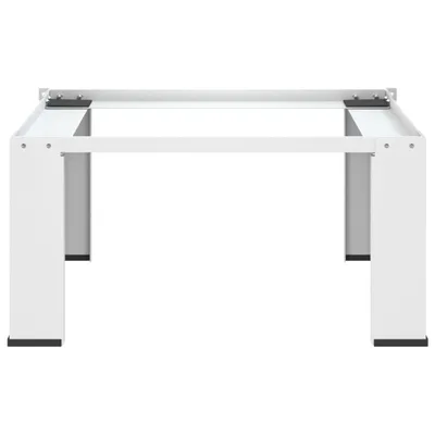 A white washing machine stand on a white background.