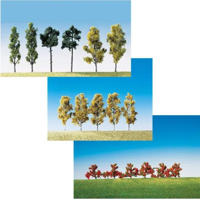 Produktbild von Faller N Bäume und Büsche Sets 1:87, Modellbau:181476 6 Büsche rot blühend