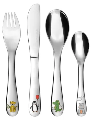 Produktbild von Kinderbesteck Dschungel 4-teilig Edelstahl