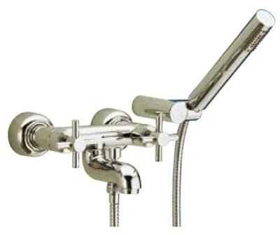 Produktbild von Demm Badewannenarmatur Zweigriff Aufputz mit Handbrause Styll chrom 05 x 15 x 1.C 4500, 05150.001.C