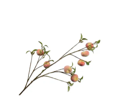 Produktbild von Silk-ka Kunstblume – Seidenblumen, Pfirsichzweig, Rot-Gelb, 118 cm