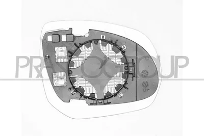 Produktbild von PRASCO Spiegelglas Außenspiegel Links für CITROËN C3 Picasso Beheizbar Blau Getönt Asphärisch CI7057525