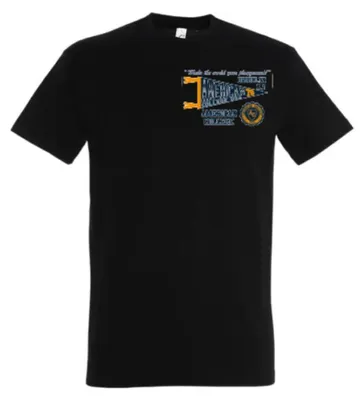 Produktbild von AMERICAN COLLEGE USA Uni Herren Damen Manner Frauen T-Shirt, Schwarz, M