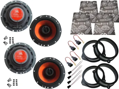 Produktbild von JBL Lautsprecher für Audi A4 B6 8E Baujahr 2000 - 2004 vorne und hinten 165mm 800 Watt Dämmmatten