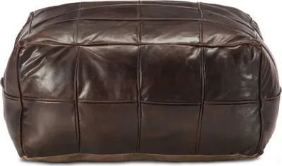 Produktbild von vidaXL Pouf Dunkelbraun 60 x 60 x 30 cm Echtes Ziegenleder