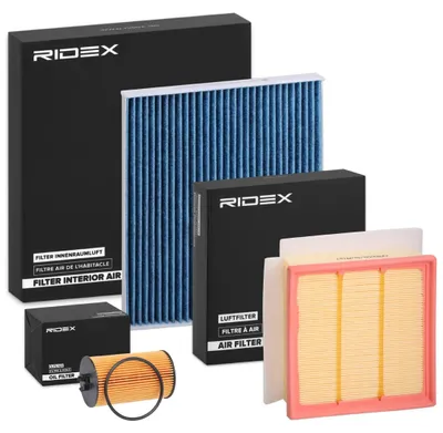 Produktbild von RIDEX Filterset Inspektionspaket Filtersatz für OPEL Corsa D Schrägheck (S07) Corsa E Schrägheck (X15) für VAUXHALL Corsa Mk III (D) Schrägheck (S07)