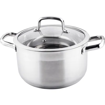 Obrázok produktu pre LAMART LTSS2413 Hrniec s pokrievkou, priemer 24 cm z prvotriednej nehrdzavejúcej ocele, sklonerezová pokrievka s otvor pre paru, masívne sendvičové dno, stupnica litráže, silikónové držadlá