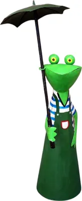 Produktbild von Gartenfigur Frosch mit Schirm