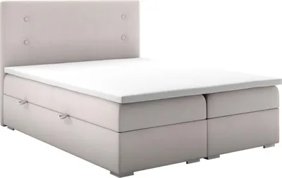 Obrázek produktu pro Čalounění ložnice Moderní design manželská postel Béžová postel Boxspring