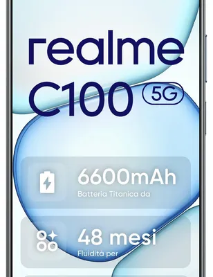 Immagine prodotto di realme C100 5G 17,3 cm (6.8") Doppia SIM Android 16.0 USB tipo-C 4 GB 256 GB 6600 mAh Verde
