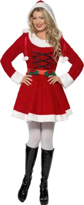 Produktbild von Weihnachtsfrau Kostüm Kleid Faschingskostüm Damen Größe: S