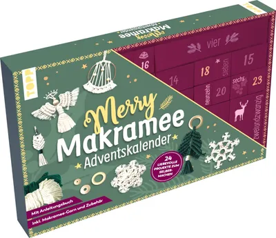 Image de Calendrier de l'Avent macramé - Matériel pour 24 projets - Avec livre