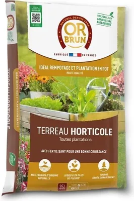Image de Terreau Horticole Or Brun, 35 L, OBRTHOR35N, Terreau de plantation