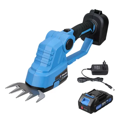 Produktbild von Drillpro Elektrische Heckenschere 21V 1.5Ah, 8" Klinge 1200 Hübe/min, 1/4" Schnitt, Garten Heckenschneider Heckensäge, mit 1 Akku