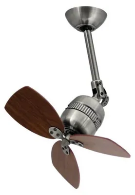 Image de Ventilateur de plafond avec interrupteur mural Toledo Étain antique 46 cm