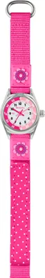 Zdjęcie produktu dla Tikkers Girls Pink Canvas Bracelet Flower Time Teacher Watch TK0119
