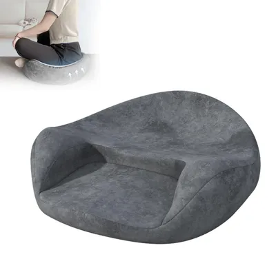 Meditatiemat van traagschuim, ergonomisch, donkergrijs, 1 Stück