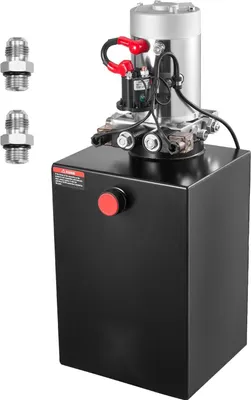 Produktbild von Hydraulikaggregat für Kippanhänger - Doppeltwirkende 12 V Kippanhängerpumpe - Max. Druck 220 bar - Fördermenge 3,4 l/min - Metalltank 19 l - Schwarz