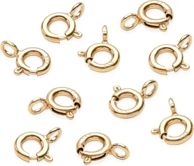 Produktbild von 10 x Federring Verschluss Ø 5,1mm 333er Gelbgold Ersatzverschluss für Goldketten