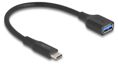Obrázok produktu pre DeLOCK 67179, 0,19 m, USB C, USB A, USB 3.2 Gen 2 (3.1 Gen 2), 10 Gbit/s, Čierna