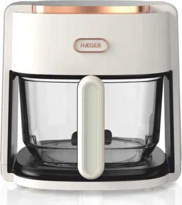Productafbeelding van Haeger Air Glass, heteluchtfriteuse, 4,5 liter, 60 °C, 200 °C, 60 minuten, Zelfstandig apparaat
