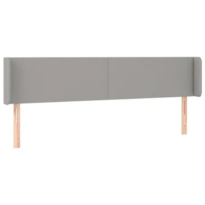 Produktbild von vidaXL Kopfteil mit Ohren Hellgrau 183x16x78/88 cm Stoff