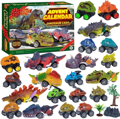 Obrázek produktu pro Dinosaur Monster Truck Adventní Kalendář 2026 Odpočítávání Vánoční Adventní Kalendář Dárek Dinosaur Monster Truck Advent Calendar 2026 24 Dní