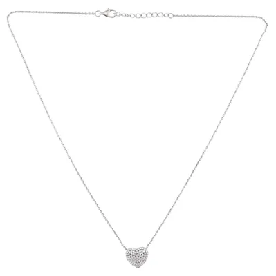 Produktbild von MIAMAR 1151701 Damen Collier Herz Sterling-Silber 925 Silber weiß