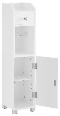 Produktbild von Badezimmerschrank - Über-WC-Regal - Freistehend - Verstellbarer Einlegeboden - Wasserfeste Füße - Weiß