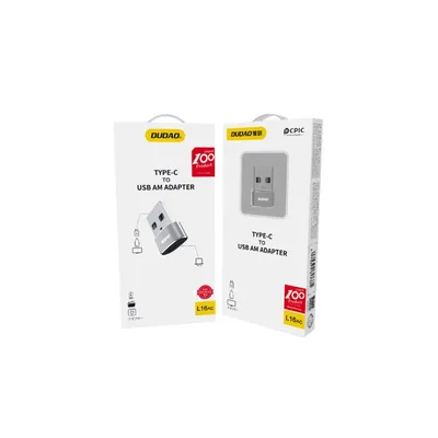 Obrázok produktu pre DUDAO L16AC Adaptér USB-C na USB sivý