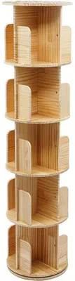 Immagine prodotto di Libreria – Scaffale girevole a 5 ripiani in plastica – Mobile contenitore salvaspazio