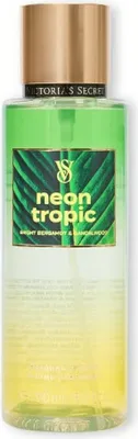 A product shot of a Victoria's Secret body spray bottle.