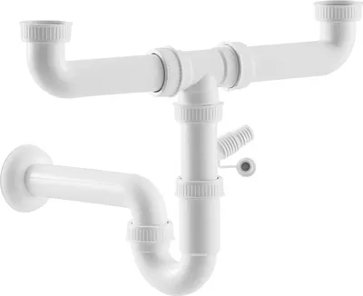 Produktbild von Bartscher Siphon SPB20 für Doppelspülen, geruchsvermeidend, mit Geräteanschluss